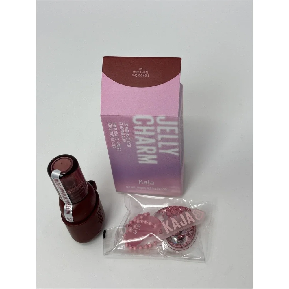 Kaja Jelly Charm Lip & Blush Glazed With Keychain #06 MOCHA GLAZE 0.17oz NEW!